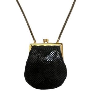 Whiting & Davis Vintage Black Chainmail Mesh Evening Bag